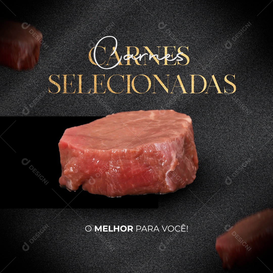 Social Media Restaurante Carnes Selecionadas Social Media PSD Editável