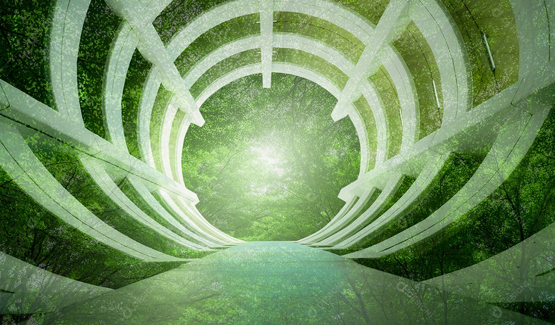 Edifício ecológico. Prédio de escritórios verde sustentável