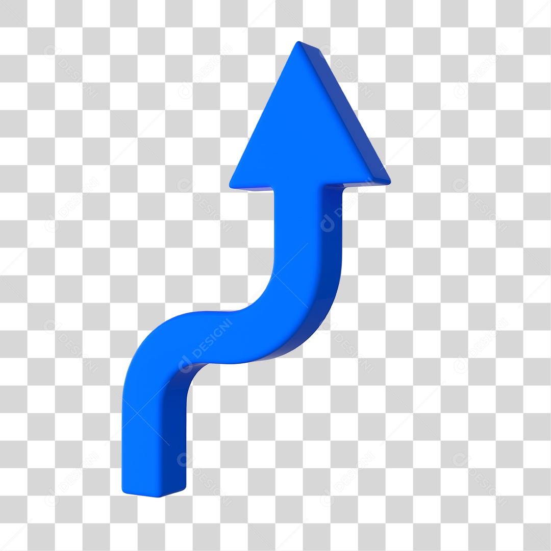 Flecha Seta Cima PNG Sem Fundo 3D