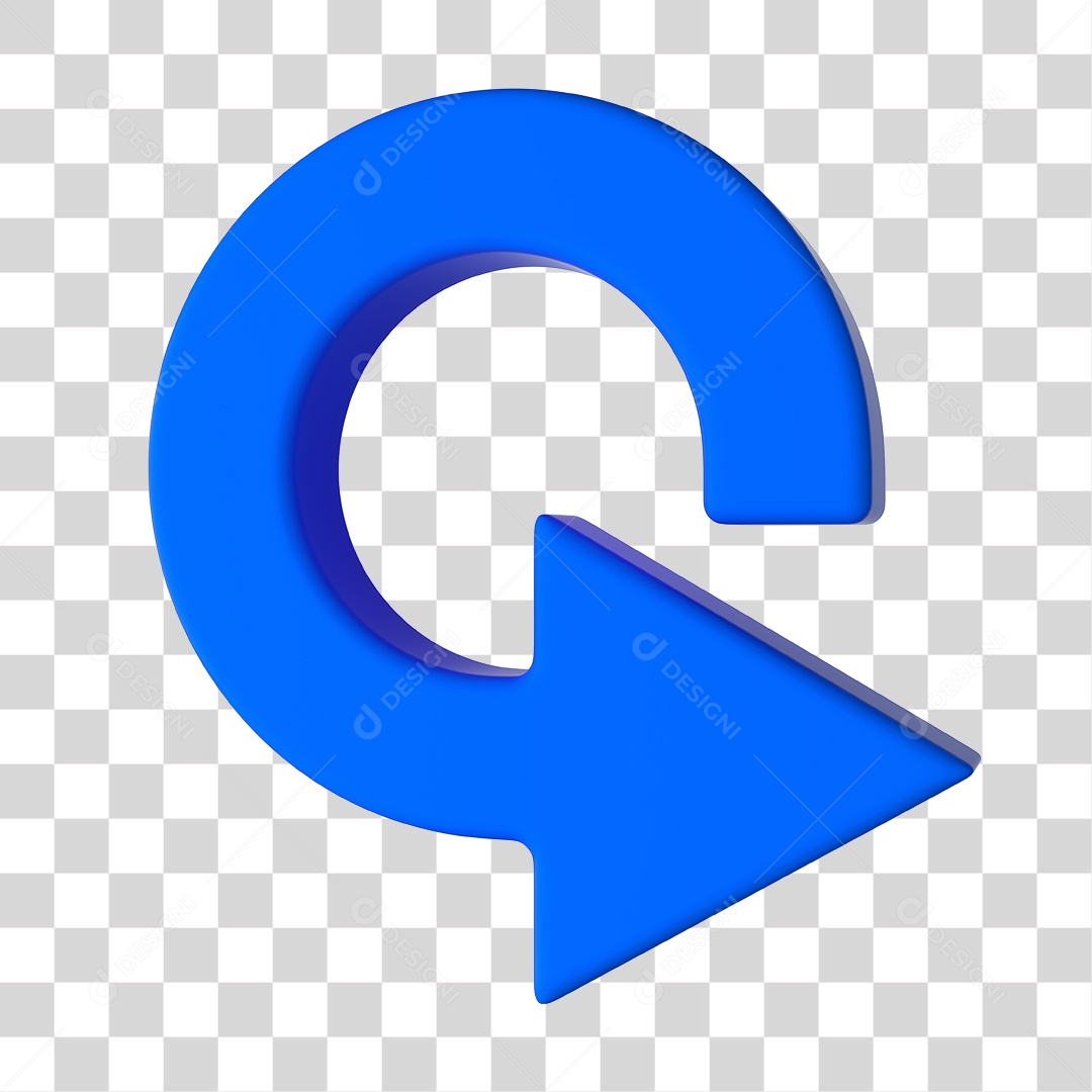 Flecha Seta Circular PNG Sem Fundo 3D