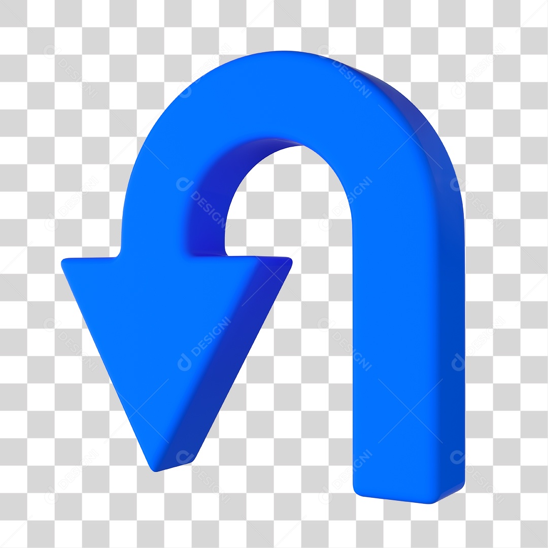 Seta Flecha Baixo PNG Sem Fundo 3D