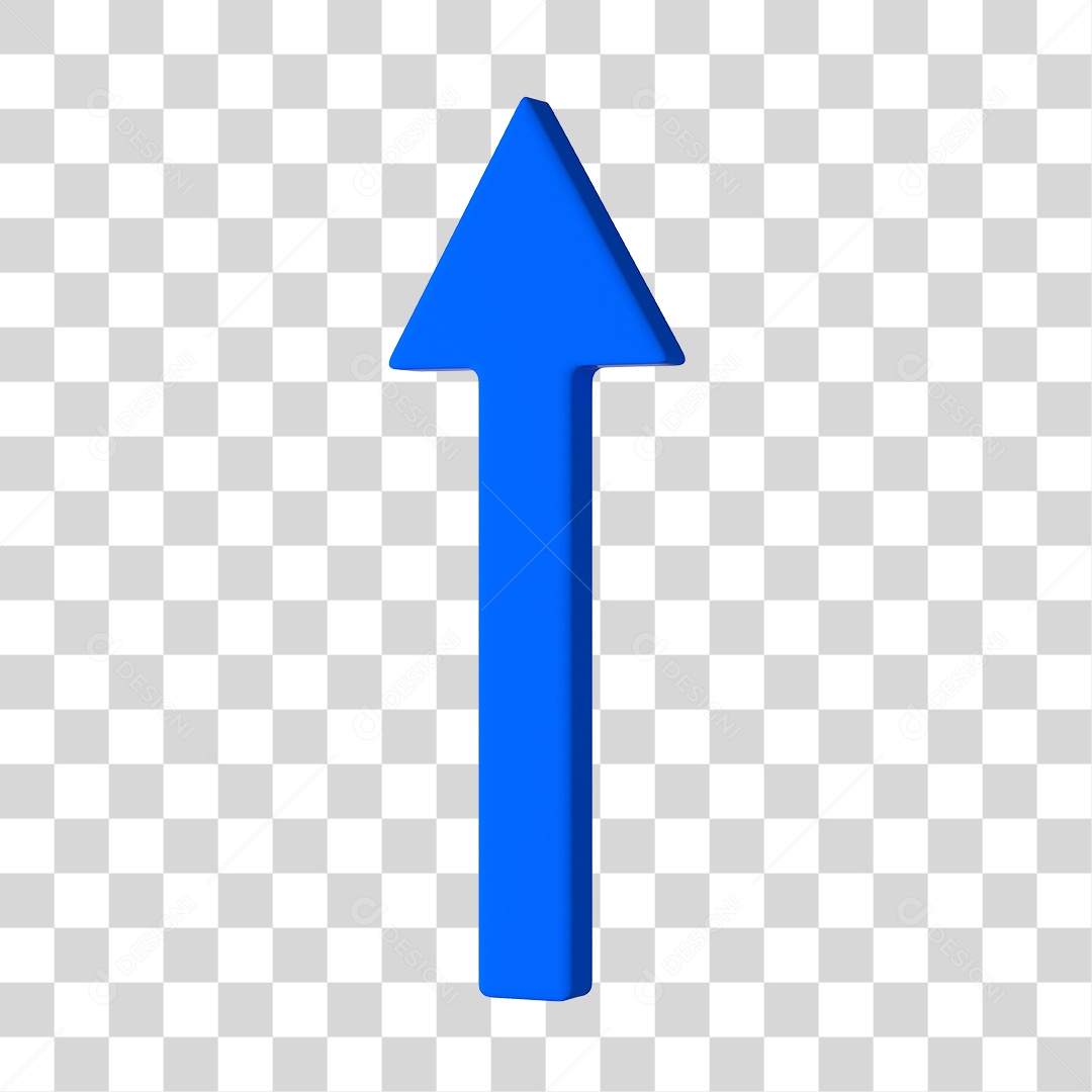 Seta Flecha Cima PNG Sem Fundo 3D