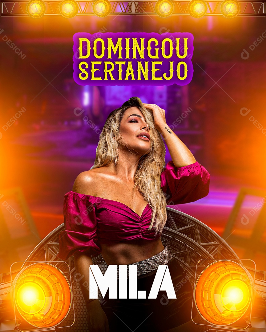 Flyer Show Milla Social Media PSD Editável