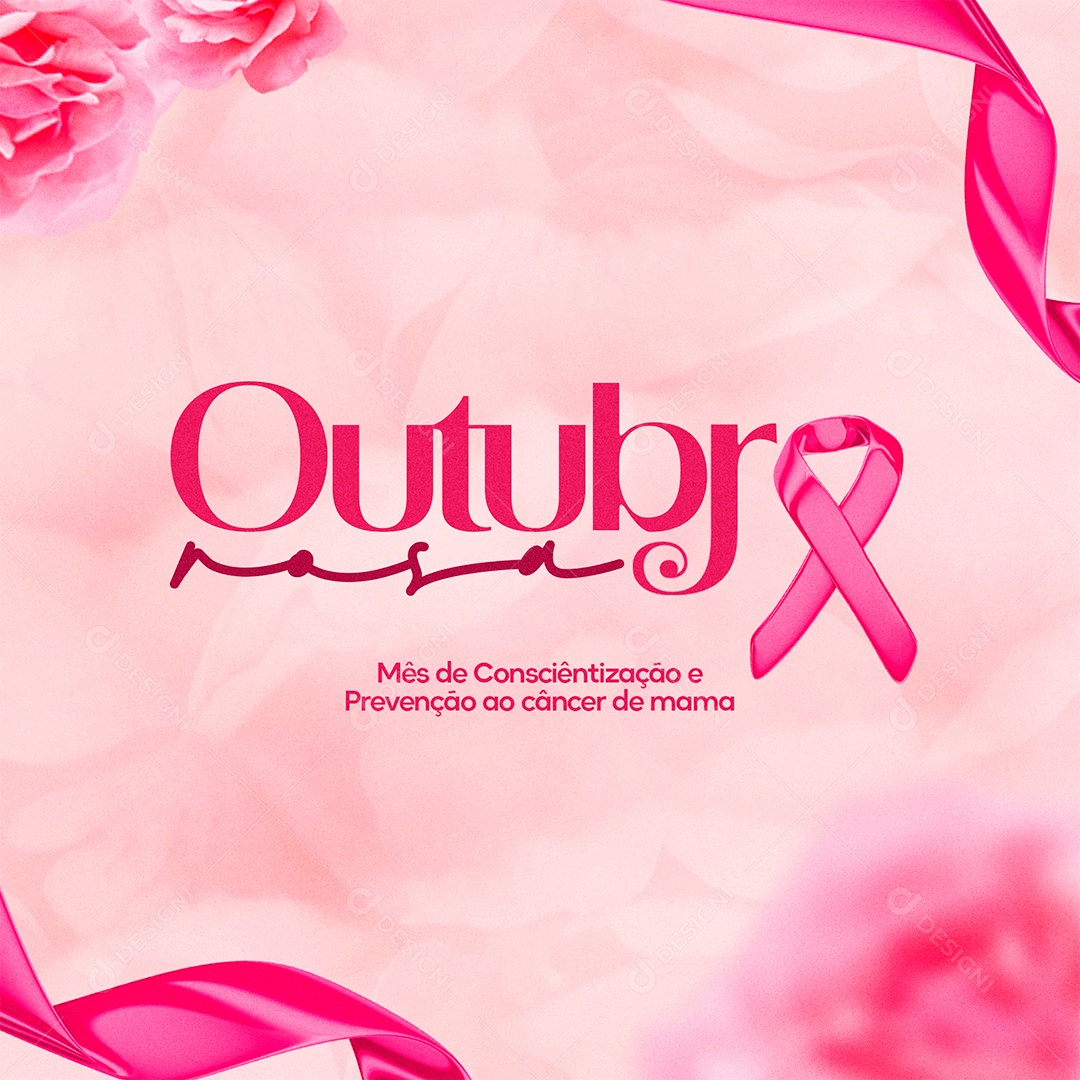 Mês de Prevenção ao Câncer de Mama Outubro Rosa Social Media PSD Editável