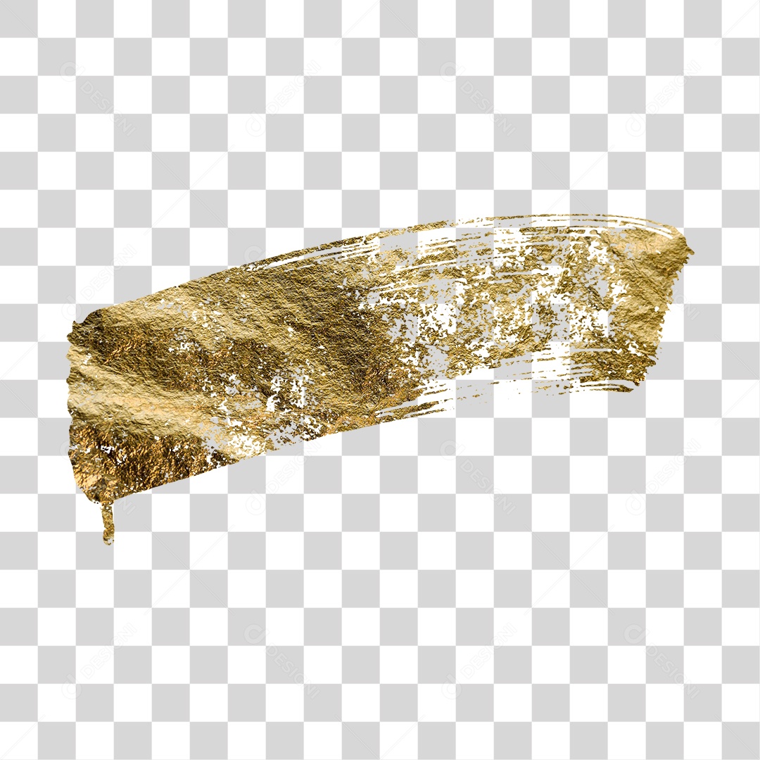 Brush de Pincel Dourado PNG Transparente