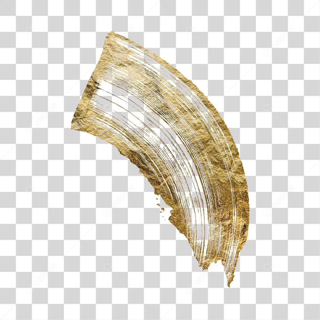 Brush de Pincel Dourado PNG Transparente