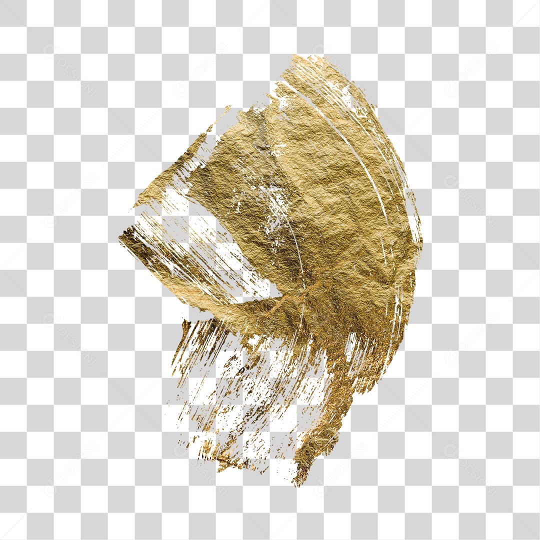 Brush de Pincel Dourado PNG Transparente