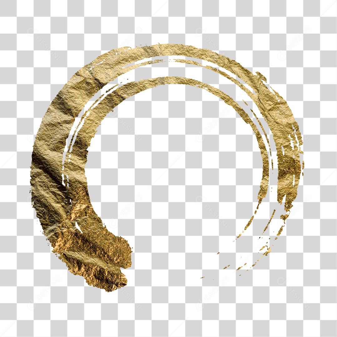 Brush de Pincel Dourado PNG Transparente