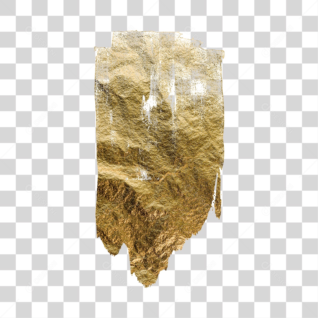 Brush de Pincel Dourado PNG Transparente