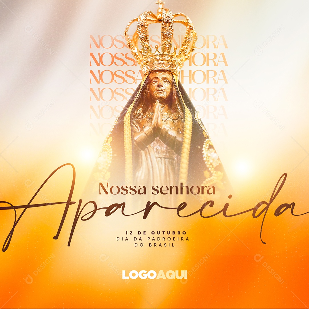 Dia Da Nossa Senhora da Aparecida 12 de Outubro Social Media PSD Editável