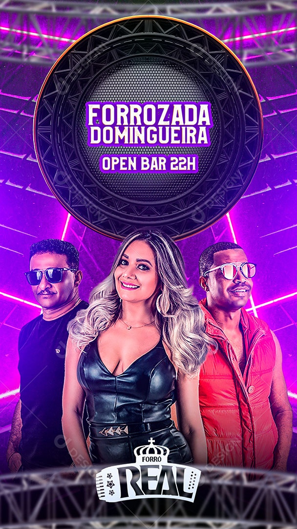 Flyer Show Forrozada Forró Real Story Social Media PSD Editável