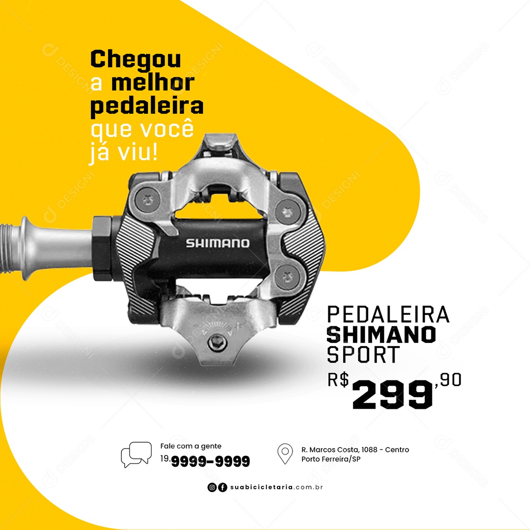 Chegou a Melhor Pedaleira que você já viu Ciclismo Bicicletaria Social Media PSD Editável