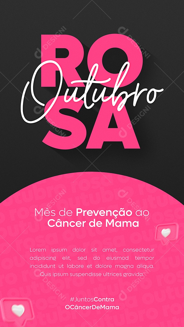 Dê a Você Um Toque De Cuidado Outubro Rosa Social Media PSD Editável