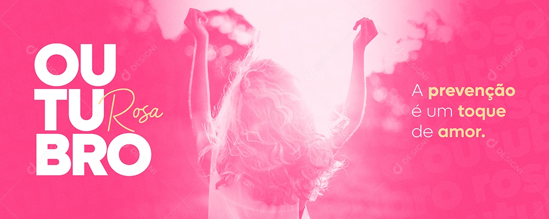A Prevenção é Um toque De Amor Outubro Rosa Social Media PSD Editável