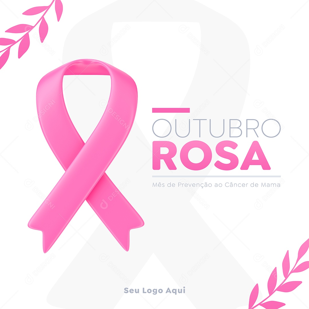 A Prevenção é Um toque De Amor Outubro Rosa Social Media PSD Editável