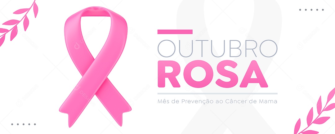 Banner A Prevenção é Um toque De Amor Outubro Rosa Social Media PSD Editável