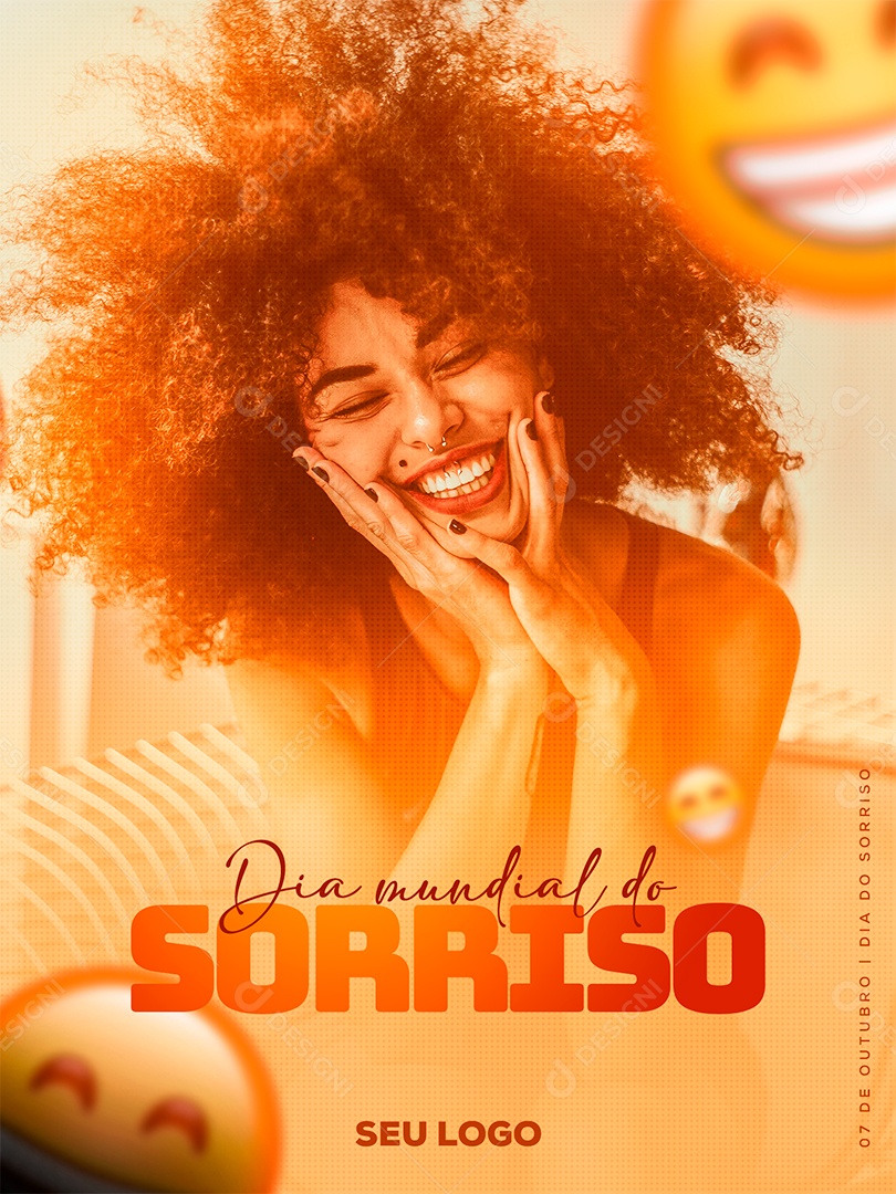 Dia Mundial do Sorriso 7 de Outubro Social Media PSD Editável