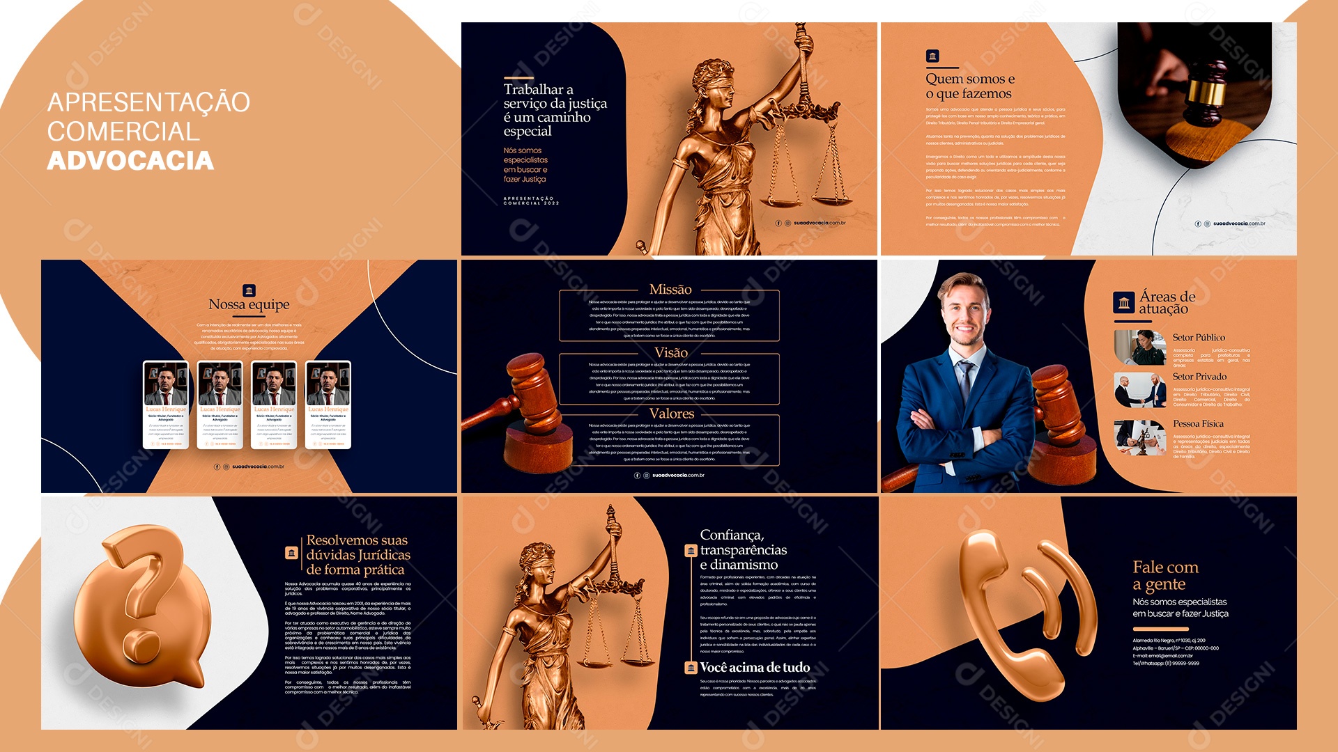 Apresentação Comercial Advocacia PSD Editável