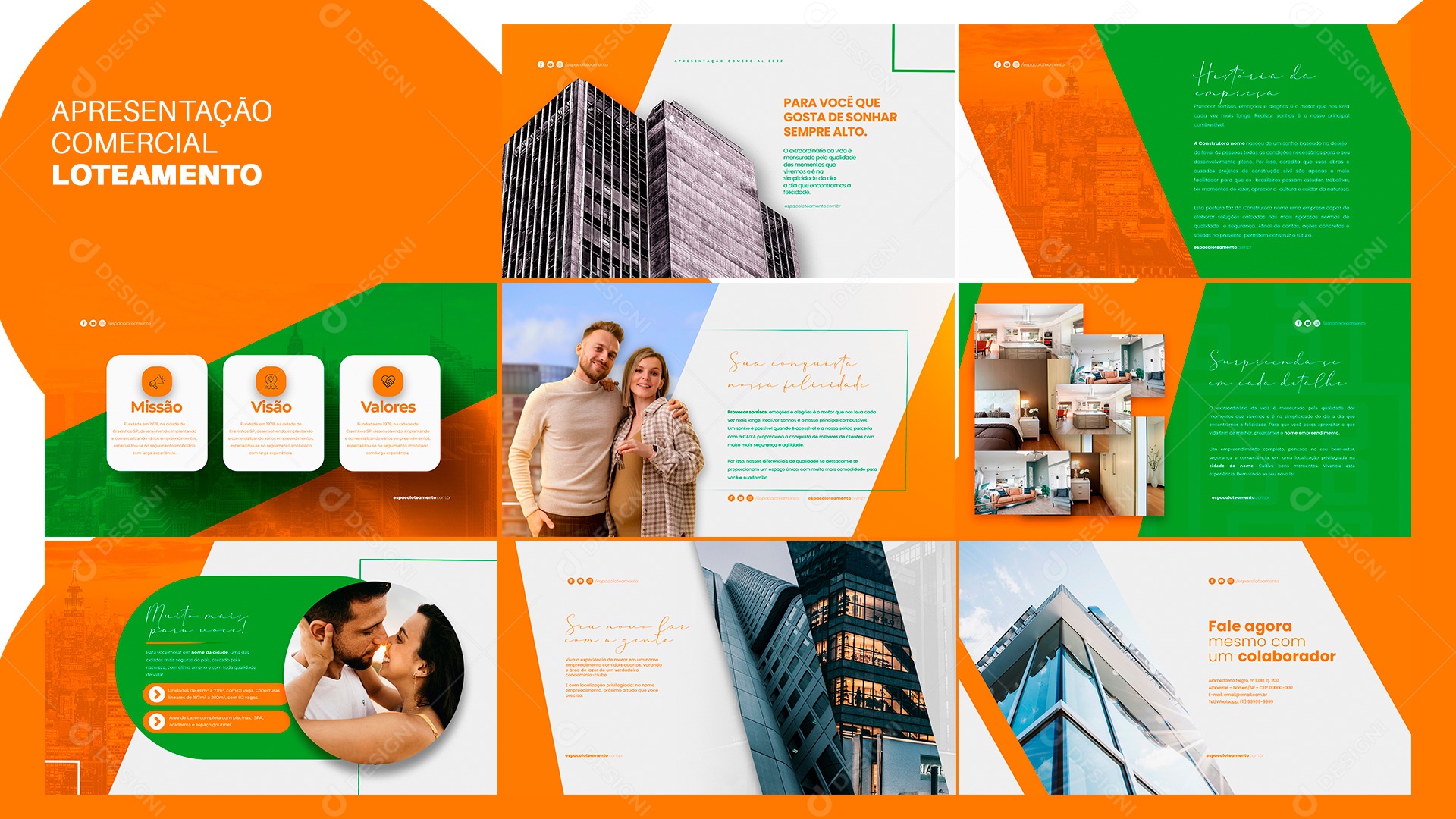 Apresentação Comercial de Empreendimento Loteamento para Imobiliária PSD Editável