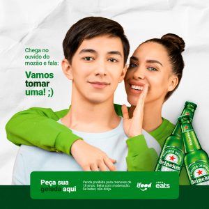 Social Media Bebidas Cerveja Gelada Heineken PSD Editável