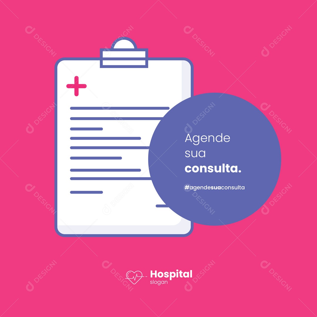 Clínica Médica Schedule your Appointment Social Media Editable PSD