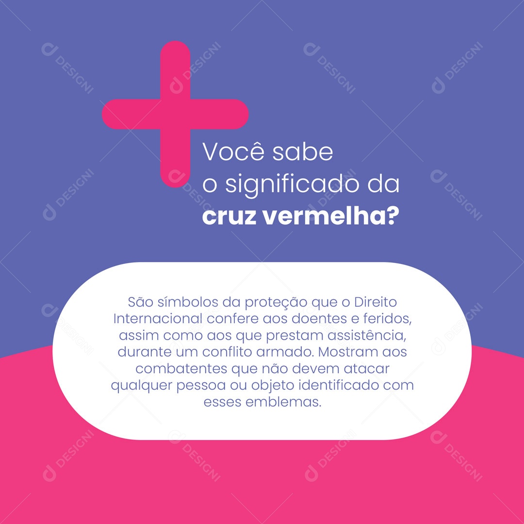 Social Media Clínica Médica você sabe o Significado da Cruz Vermelha? PSD Editável