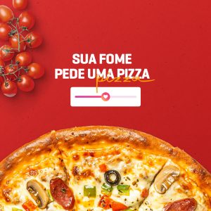 Social Media Pizzaria Sua Fome Pede uma Pizza PSD Editável