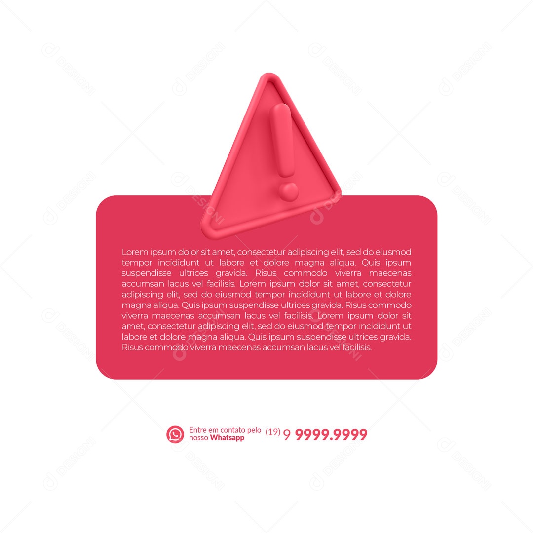 Social Media Comunicado Aviso Alerta PSD Editável