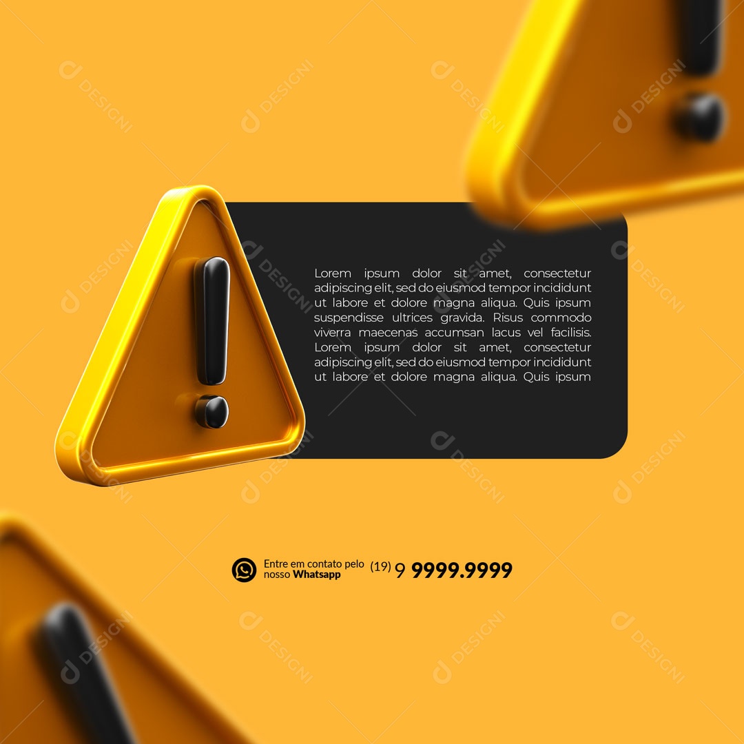 Social Media Comunicado Importante Aviso PSD Editável