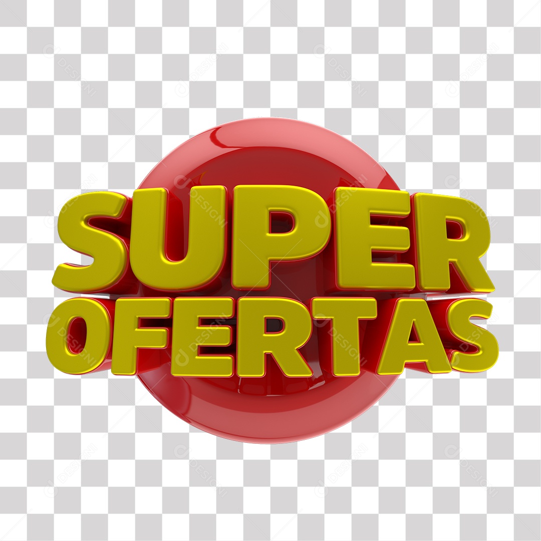 Selo 3D Para Composição Super Ofertas PNG Transparente
