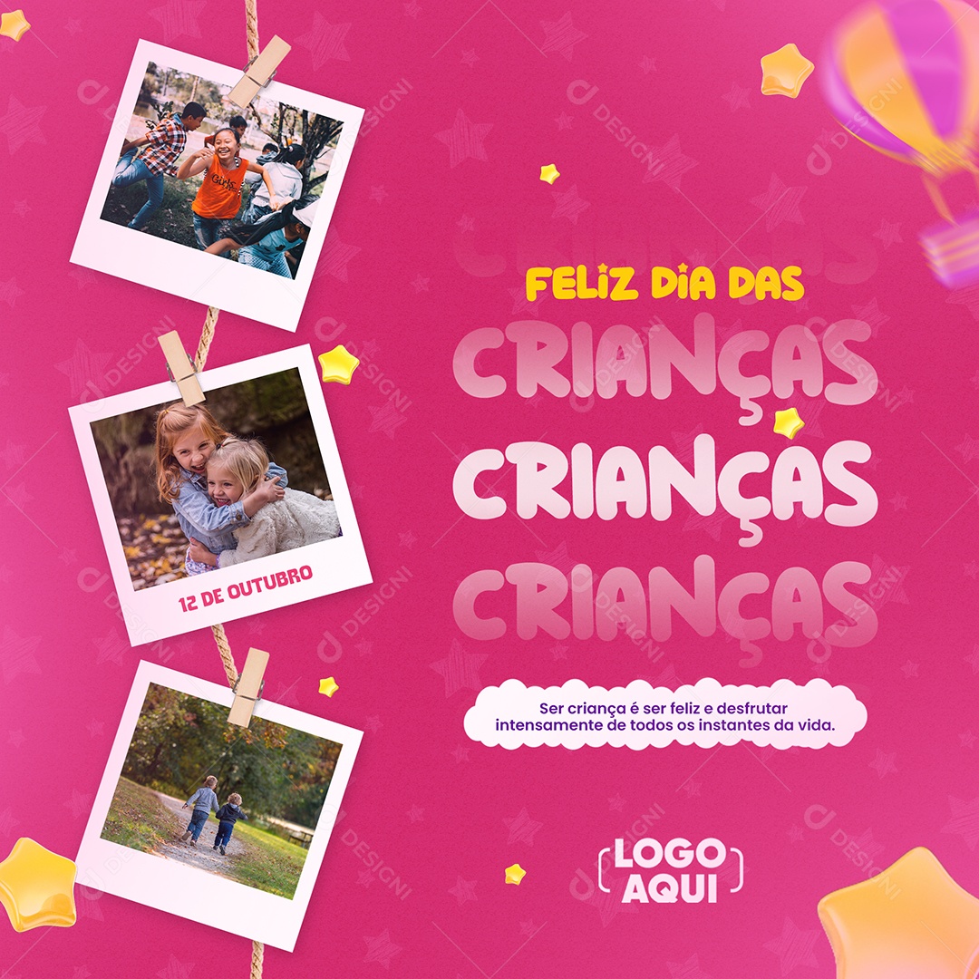 Feliz Dia das Crianças 12 de Outubro Social Media PSD Editável