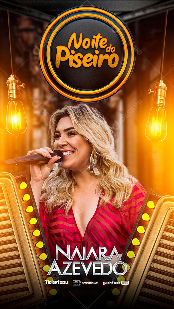 Flyer Show Naiara Azevedo Story Social Media PSD Editável
