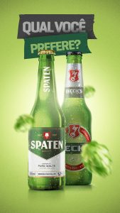 Social Media Story Bebidas Cerveja Qual Você Prefere? PSD Editável