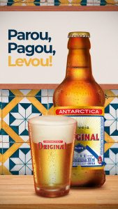 Story Bebidas Cerveja Gelada Antarctica Original Social Media PSD Editável