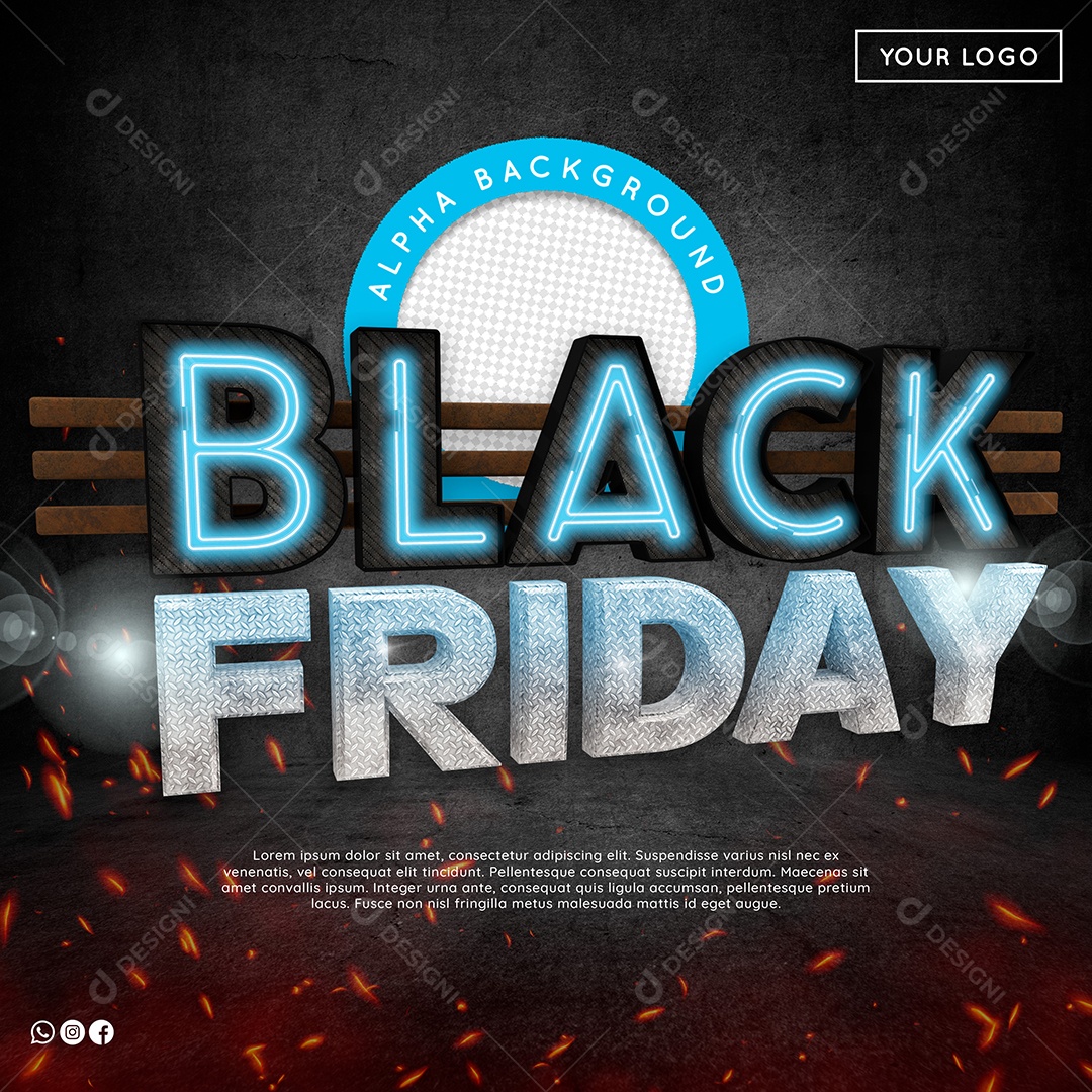 Selo 3D Para Composições Black Friday Promoções PSD