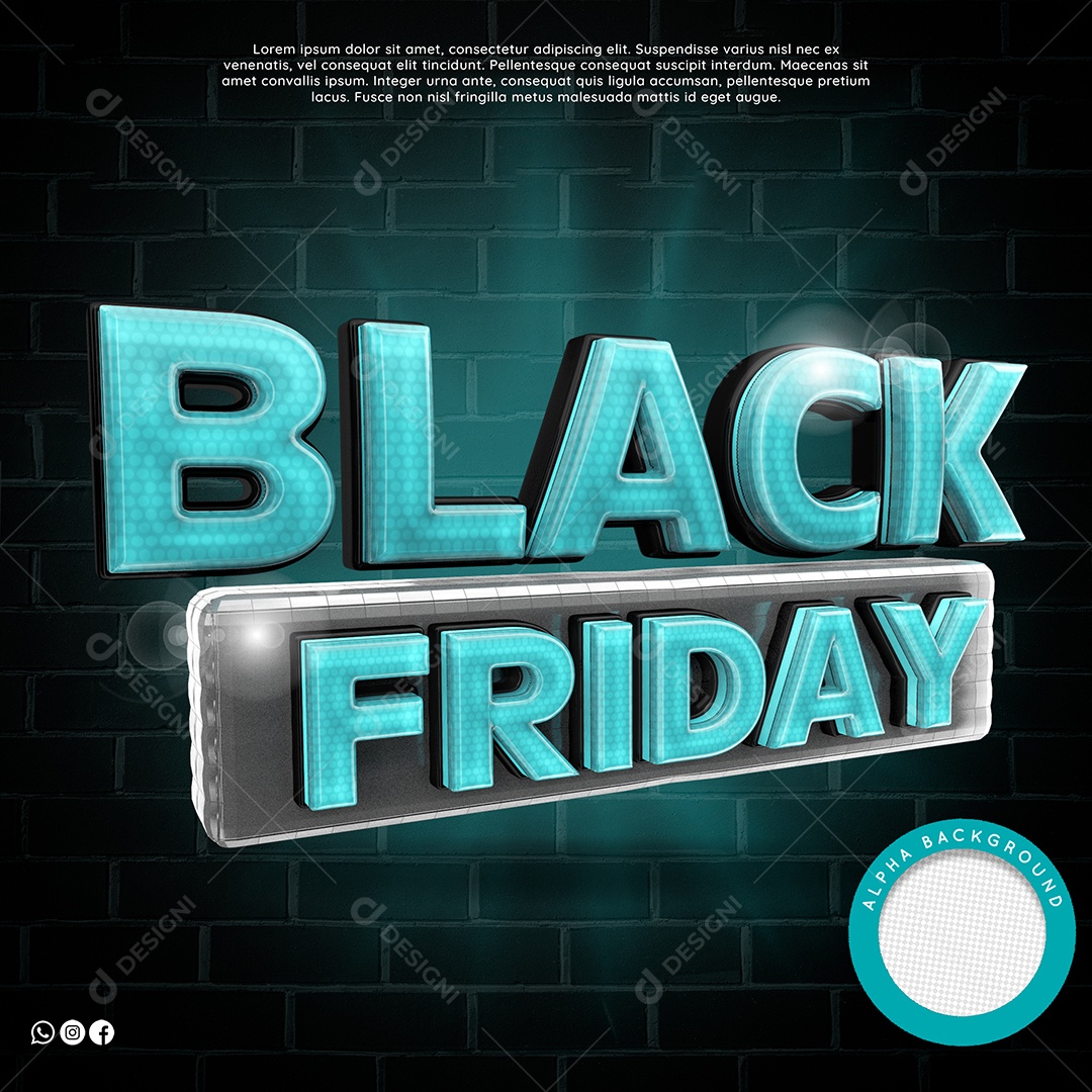 Selo 3D Para Composições Black Friday Promoções PSD