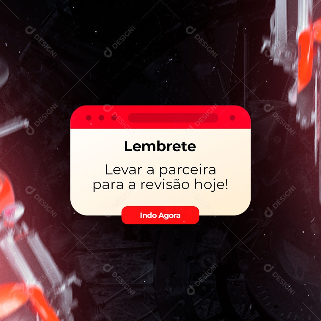 Social Media Moto Peças Lembrete Levar a Parceira PSD Editável