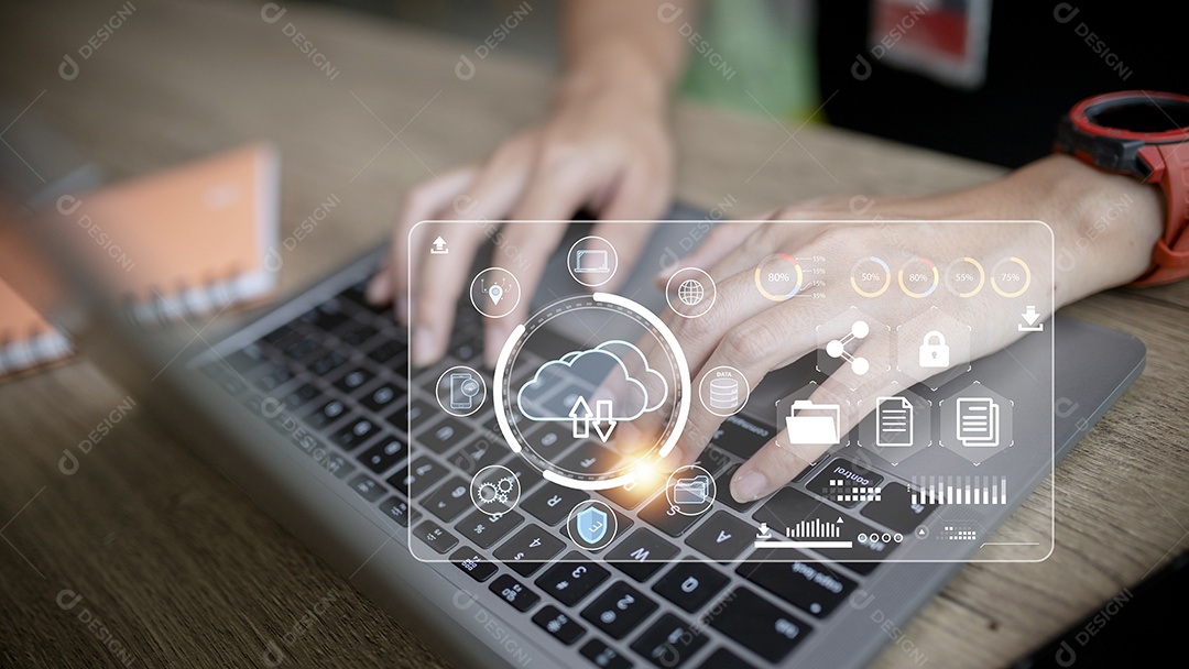 Diagrama de computação em nuvem Serviço de tecnologia de armazenamento