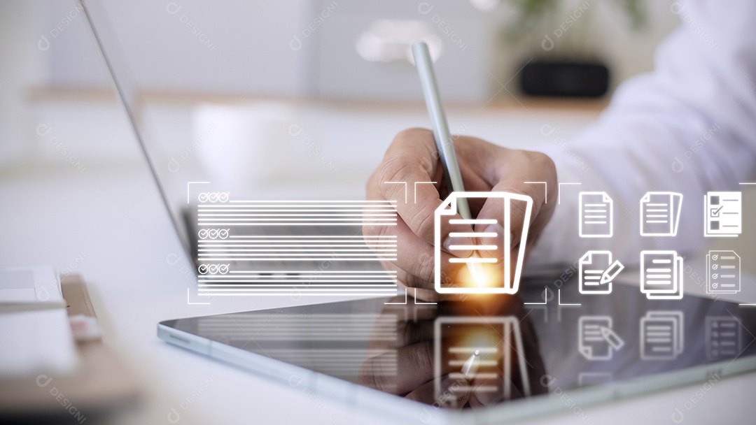 Conceito de gerenciamento de documentos, banco de dados de documentação online