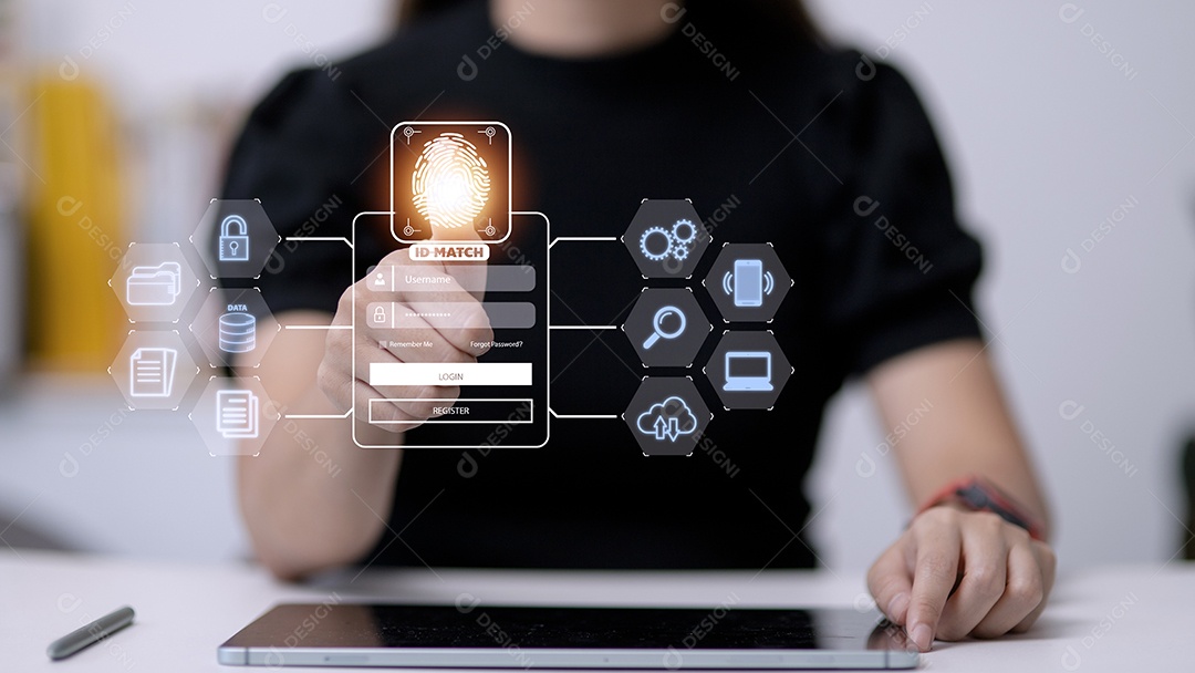 Digitalização de impressões digitais e autenticação biométrica, processamento
