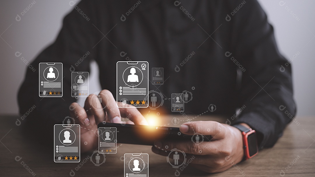 Conceito de serviço de pesquisa especialista em aplicativo de recrutamento online