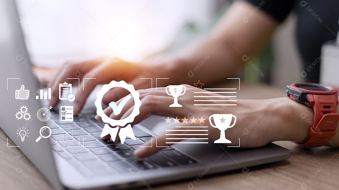 Conceito de Garantia de Qualidade, operando com a garantia de qualidade