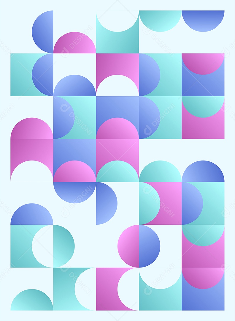 Padrão abstrato geométrico de meados do século com formas simples Vetor EPS