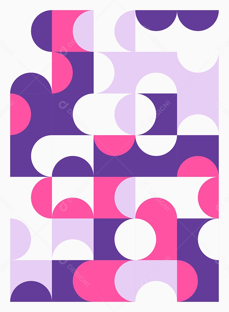 Padrão abstrato geométrico de meados do século com formas simples Vetor EPS