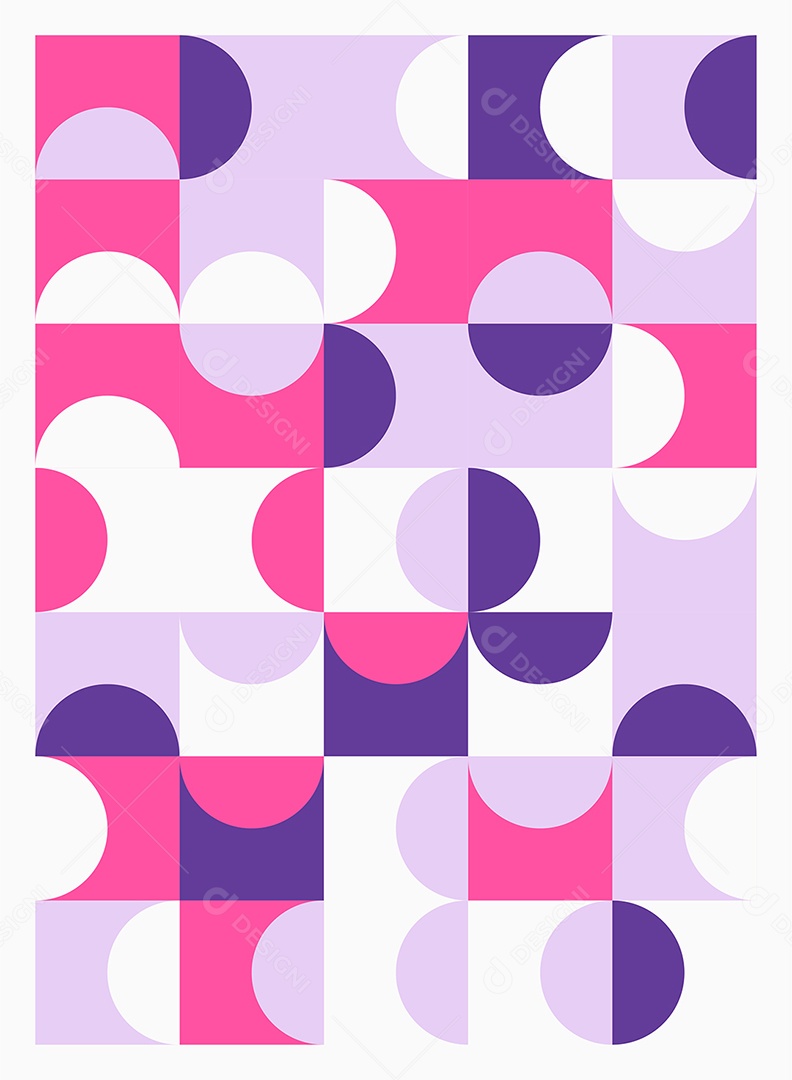 Padrão abstrato geométrico de meados do século com formas simples Vetor EPS