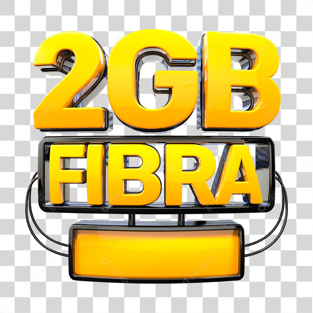 Elemento 3D 2GB Fibra PNG Transparente Sem Fundo