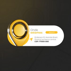 Social Media Localização Onde Estamos Novo Endereço PSD Editável