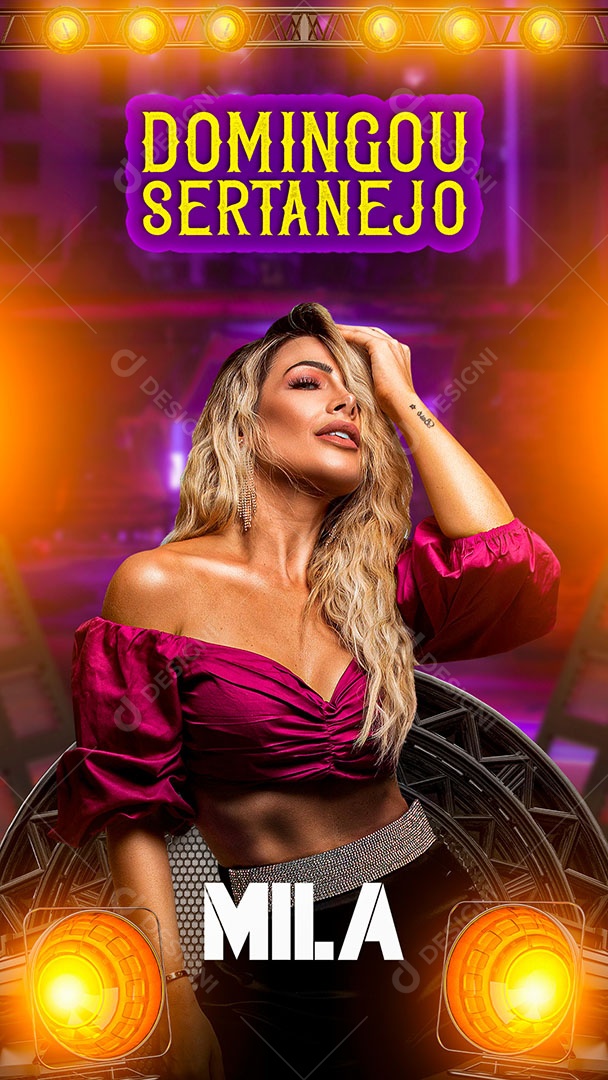 Flyer Show Milla Story Social Media PSD Editável