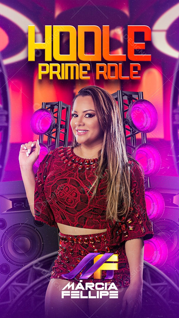 Flyer Show Márcia Felipe Story Social Media PSD Editável