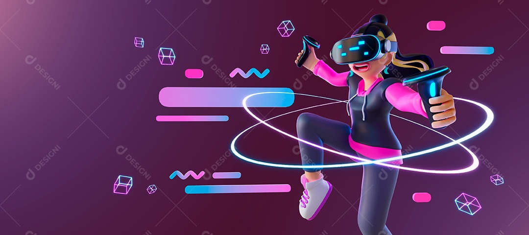 Personagem do Metaverso Elemento 3D para Composição PSD